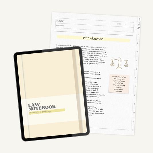 Law Themed Digital Notebook